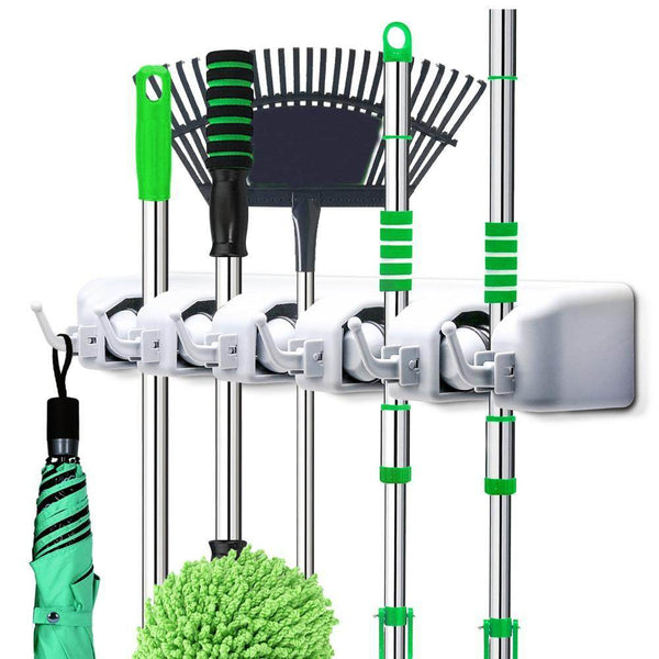 5-Layer Multipurpose Wall Mounted Organizer Mop And Broom Holder - dailyneed.life