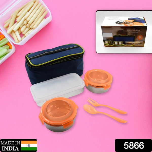 AIRTIGHT & LEAK PROOF STAINLESS STEEL CONTAINER MULTI COMPARTMENT LUNCH BOX CARRY TO ALL TYPE LUNCH IN LUNCH BOX & PREMIUM QUALITY LUNCH BOX IDEAL FOR OFFICE , SCHOOL KIDS & TRAVELLING IDEAL (3 Different Lunch Box) - dailyneed.life
