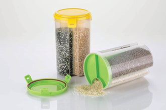 3 in 1 Transparent Air Tight Storage Dispenser Container - dailyneed.life