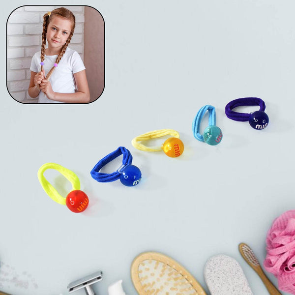 Small Ball Elastic Hairbands (Pack of 5 / Multicolour) - dailyneed.life