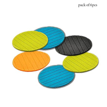 6 pcs Useful Round Shape Plain Silicone Cup Mat Coaster Drinking Tea Coffee Mug Wine Mat for Home - dailyneed.life