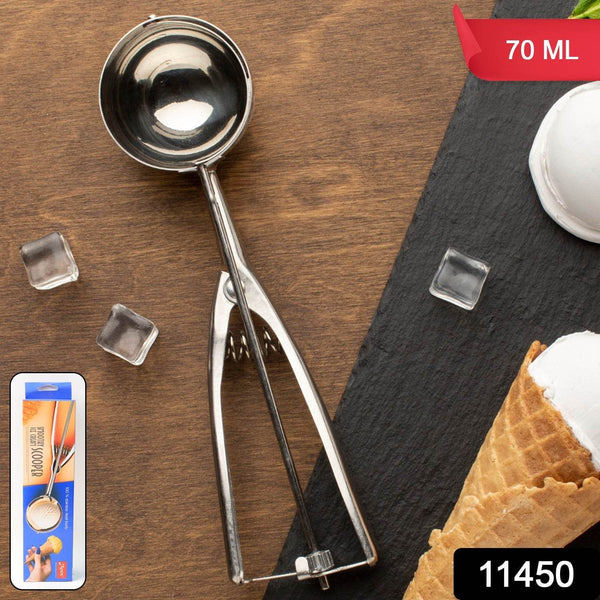 Premium Stainless Steel Ice Cream Scoop with Trigger Release –Approx 70 ML Capacity - dailyneed.life