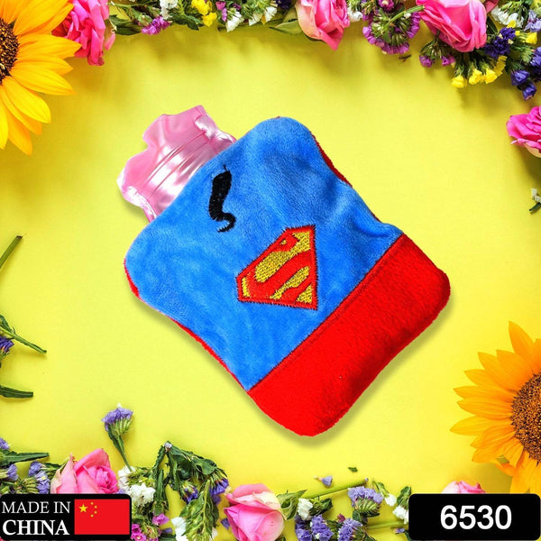 Superman Print Small Hot Water Bag with Cover for Pain Relief - dailyneed.life