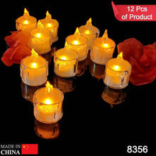 12 Pcs Flameless and Smokeless Decorative Acrylic Candles Transparent Led Tea Light Candle for Gifting, House, Diwali, Christmas, Festival, Events Decor Candles, Diwali - dailyneed.life