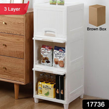 Multipurpose Storage Cabinet, Storage Solutions plastic drawers || Multi Layer Wardrobe Storage Drawers || Foldable Multipurpose Drawer Units For Kitchen, Bathroom, Bedroom, Cloth (3 Layer) - dailyneed.life