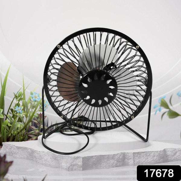 USB Table Desk Personal Metal Electronic Fan, Compatible with Computers, Laptops, Student Dormitory, Suitable For Office, School Use (1 Pc) - dailyneed.life