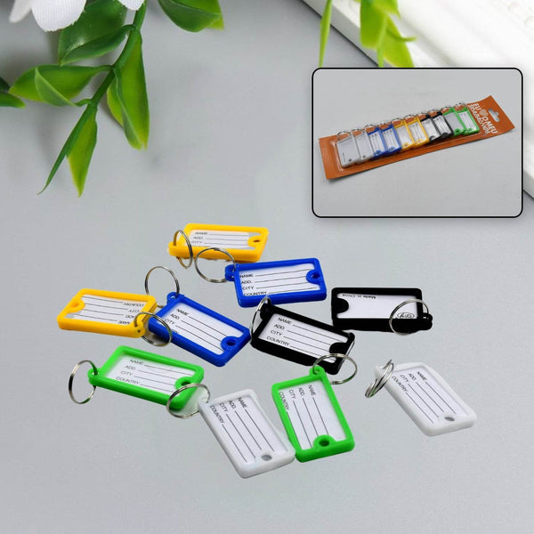Wallet Keychain 10 pcs Set Plastic Key Custom Key Tags Key Ring Tags Numbered Key Tags Tags with Backpack Keychain - dailyneed.life