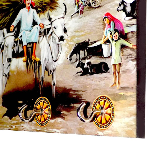 Decorative Wooden Landscape Art with Hooks for Wall Hanging - dailyneed.life