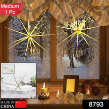 3D Gold Star Hanging Decoration Star, Acrylic Look Hanging Luminous Star for Windows, Home, Garden Festive Embellishments for Holiday Parties Weddings Birthday Home Decoration (Medium) - dailyneed.life