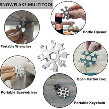 Durable & Portable 18 in 1 Snowflake Multi-Tool, Snowflake Bottle Opener Flat Phillips Screwdriver Kit Wrench - dailyneed.life