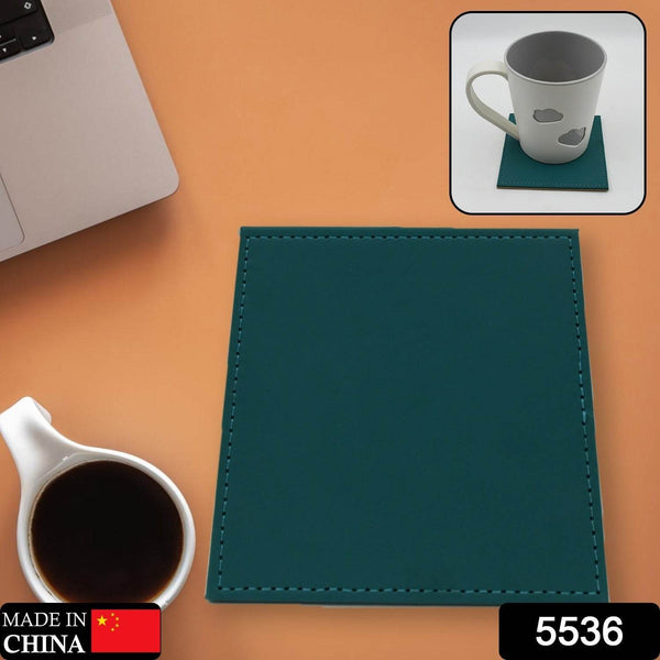Square Leather Tea Coaster – Durable Dining Table Accessory (1 Pc) - dailyneed.life
