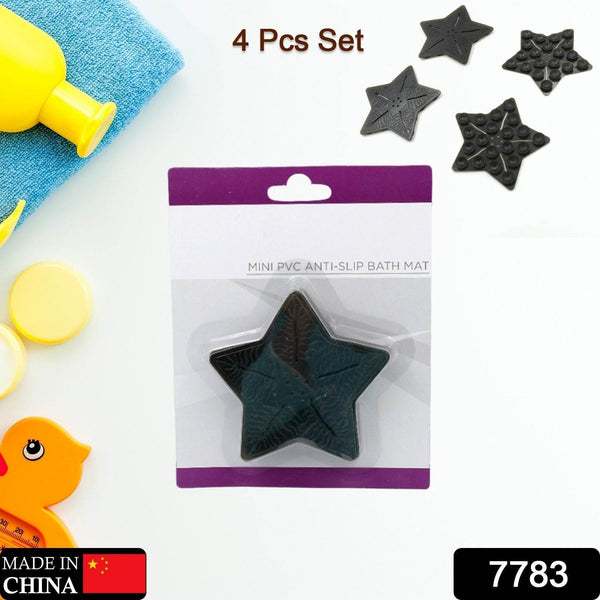 Mini Pvc Anti-Slip Bat Mat Non Slip Baby Bath Mats, Mini Child Safety Anti Slip Shower Mats Star Shaped for Kids (4 pc Set) - dailyneed.life
