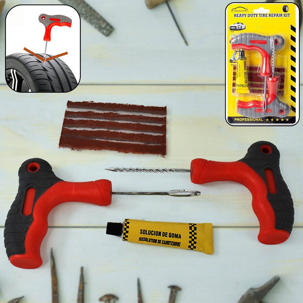 4 in 1 Universal Tubeless Tyre Puncture Repair Kit Tool Set - dailyneed.life