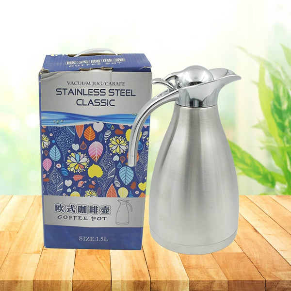 Vacuum Insulated Kettle Jug (Stainless Steel): 1.5L Sizes - dailyneed.life