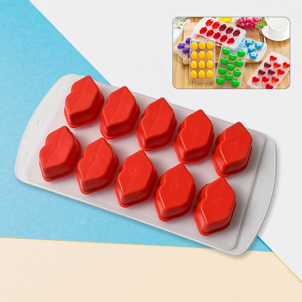 Silicone Mold Ice Cube Tray Creative Sweet Multi Type Ice Tray, Ice Cube Trays Multi Fruit Shape Ice Tray (1 Pc) - dailyneed.life