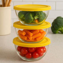 Dazzle Glass Bowl Set Mixing / Storage Bowls with Lids (3 pcs Set) - dailyneed.life