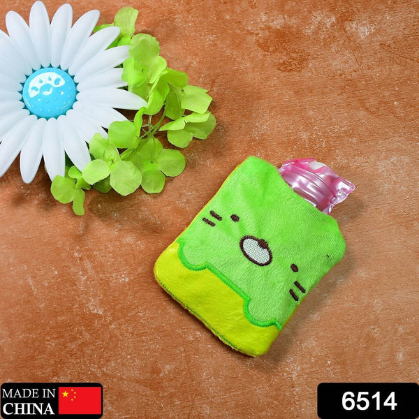 Green Kitty Hot Water Bag with Cover for Pain Relief & Warmth - dailyneed.life