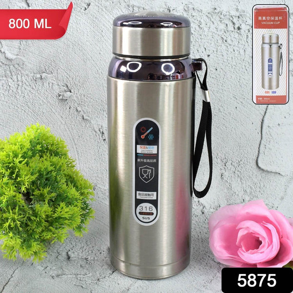 800ml Stainless Steel Water Bottle – Leak-Proof Thermos Flask for Travel, Gym, Office, Home Use (1 Pc) - dailyneed.life