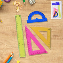 4-Piece Geometry Set, Triangle Ruler Protractor Straight Ruler - dailyneed.life