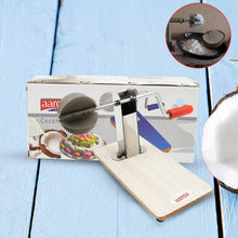 Stainless Steel Coconut Scraper with Wooden Base (1 Pc) - dailyneed.life