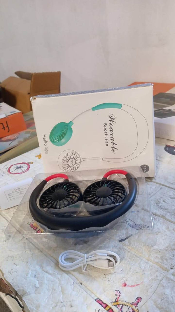 Hand Free Personal Fan - Portable USB Battery Rechargeable Mini Fan - Headphone Design Wearable Neckband Fan Necklance Fan Cooler Fan for Home, Sport, Camping, Beach, Travel, Office - dailyneed.life