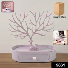 Plastic Jeweller Organizer Earring Holder and Necklace Rack With Drawer (1 Pc) - dailyneed.life