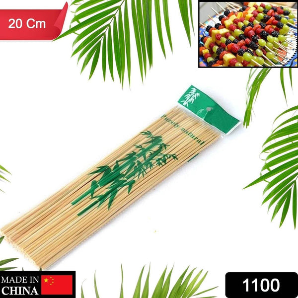 Camping Wooden Color Bamboo BBQ Skewers – 20cm Barbecue Shish Kabob Sticks for Fruit, Meat, Party & More (Pack of Skewers) - dailyneed.life