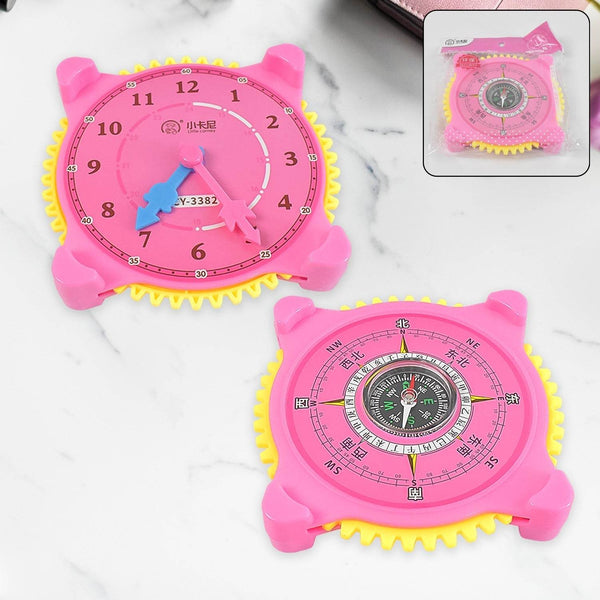 2-in-1 Navigation / Direction North-South Compass with Clock (1 Pc) - dailyneed.life