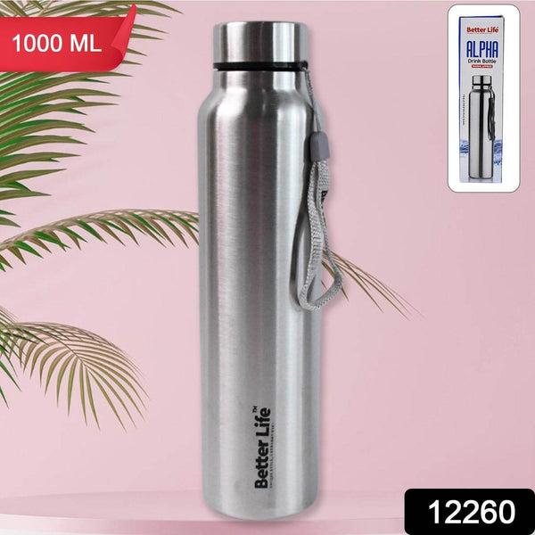 Stainless Steel Single Wall Drink Water Bottle (1000 ML) - dailyneed.life