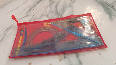 4-Piece Transparent Geometry Instrument Set with Ruler - dailyneed.life