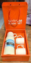 White Vacuum Flask Set – Stainless Steel Thermos with 3 Cups, Approx 500ml - dailyneed.life