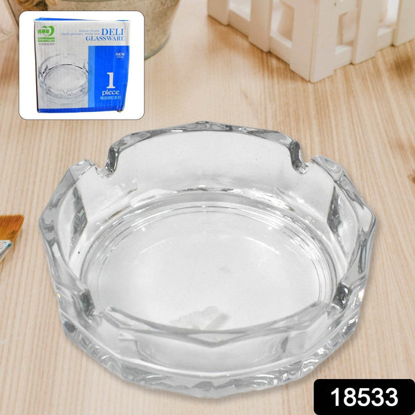 Transparent Ashtray Cigarettes Holder Home Office and Bar Tone Hotel Restaurant Indoor (1 pc) - dailyneed.life
