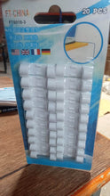 Self Adhesive Cable Clips Wire Manage Holder Sticky Mount-Round Plastic Cable Cord - Pack of 20 - dailyneed.life