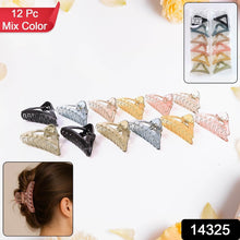 Triangle Shape Mix Color Plastic Hair Claw Clip – 12 Pc Durable Grip for Women and Girls - dailyneed.life