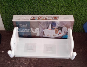 Multifunctional Elephant-Shaped Wall Shelf – No-Punch Mini Organizer for Kitchen, Bathroom & Bedroom - dailyneed.life