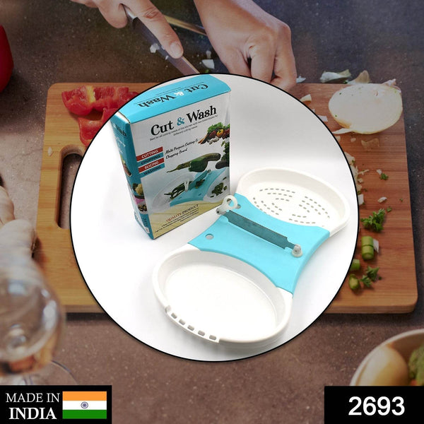 Adjustable Cut N Wash used in all kinds of household and kitchen purposes for cutting and washing simultaneously of vegetables and fruits etc. - dailyneed.life