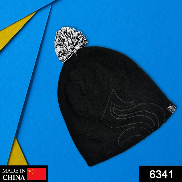 Men's and Women's Skull Slouchy Winter Woolen Knitted Black Inside Fur Beanie Cap. - dailyneed.life