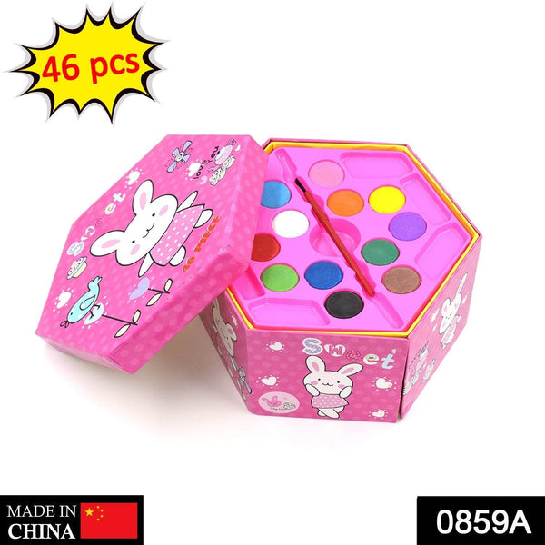 Colouring Combo Colors Box Color Pencil,Crayons, Water Color, Sketch Pens Set of 46 - dailyneed.life