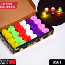HEART LED FESTIVAL TEALIGHT WITH BATTERY OPERATE, Diwali ( 24PCS ) - dailyneed.life