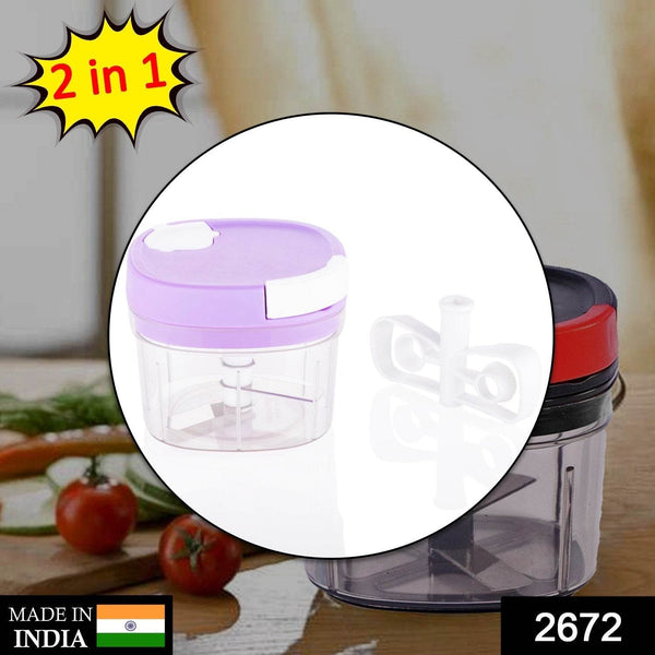 2in1 Handy Chopper And Slicer For Home & kitchen (600ML Capacity) - dailyneed.life