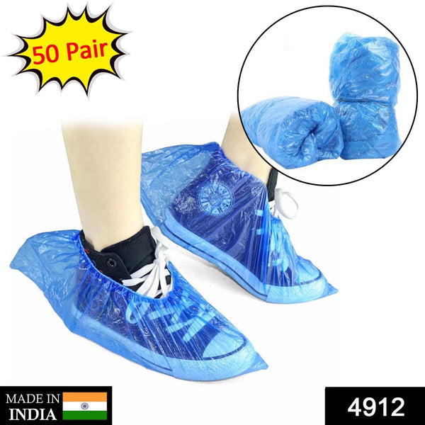 Type Plastic Elastic Top Disposable Shoe Cover for Rainy Season (50 Pairs) - dailyneed.life