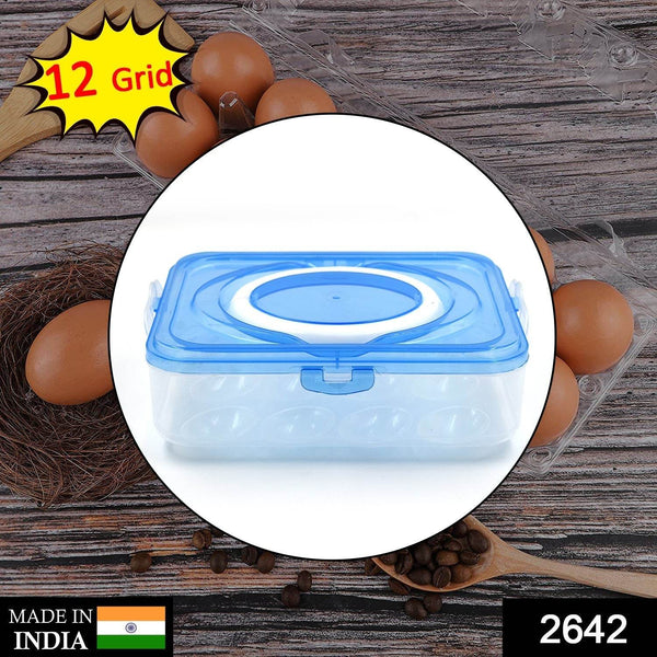 Plastic Kitchen Refrigerator Egg Storage 12 Grid 1 Layer Egg Container - dailyneed.life