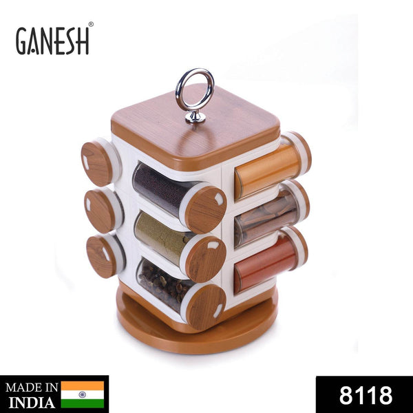 Ganesh 12-Jar Revolving Spice Rack Masala Box - dailyneed.life