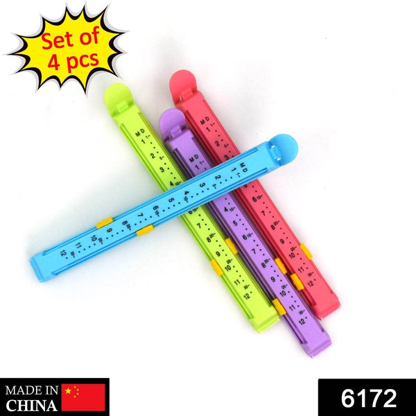 large Plastic Food Pouch Clip Sealer for Keeping Food Fresh for Home Kitchen Camping, Set of 4 (Multicolor) - dailyneed.life