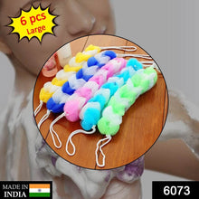 Hanging Bath Shower Long Loofah Sponge Pouf Body Scrubber (pack of 6) - dailyneed.life