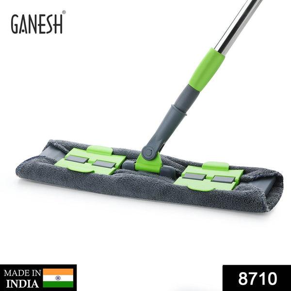 Multipurpose Wet and Dry Cleaning Microfiber Flat MOP Floor Cleaning Mop with , 360 Degree Rotating Head and Telescopic Handle Steel Rod Long Handle Dry Mops, Standard (1 Piece, Multi-Colour) - dailyneed.life