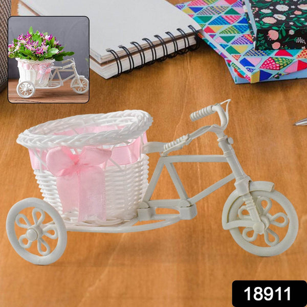 Plastic Cycle Flower Vases For Home Decor; Bicycle Flower Pot Stand (1 Pc) - dailyneed.life