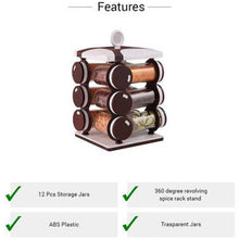 Spice jar Set - Food Grade Plastic 12pcs Spice jar (Brown Box) - dailyneed.life