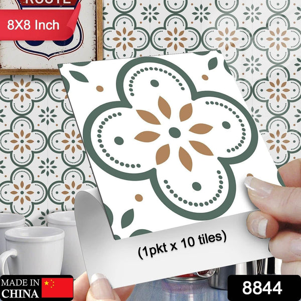 Peel and Stick Floor Tiles Kitchen / Bathroom Backsplash Sticker Detachable Waterproof DIY Tile Stickers for Wall Decoration Tiles Home Decoration (8x8 Inch / 10 Pcs Set) - dailyneed.life