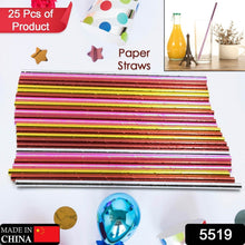 Home Paper Straws Durable & Eco-Friendly Colorful - Drinking Straws & Party Decoration Supplies, Adorable Solid Color Food Grade Paper Straws for Birthday, Wedding, Baby Shower Celebration (25 Pcs Set) - dailyneed.life